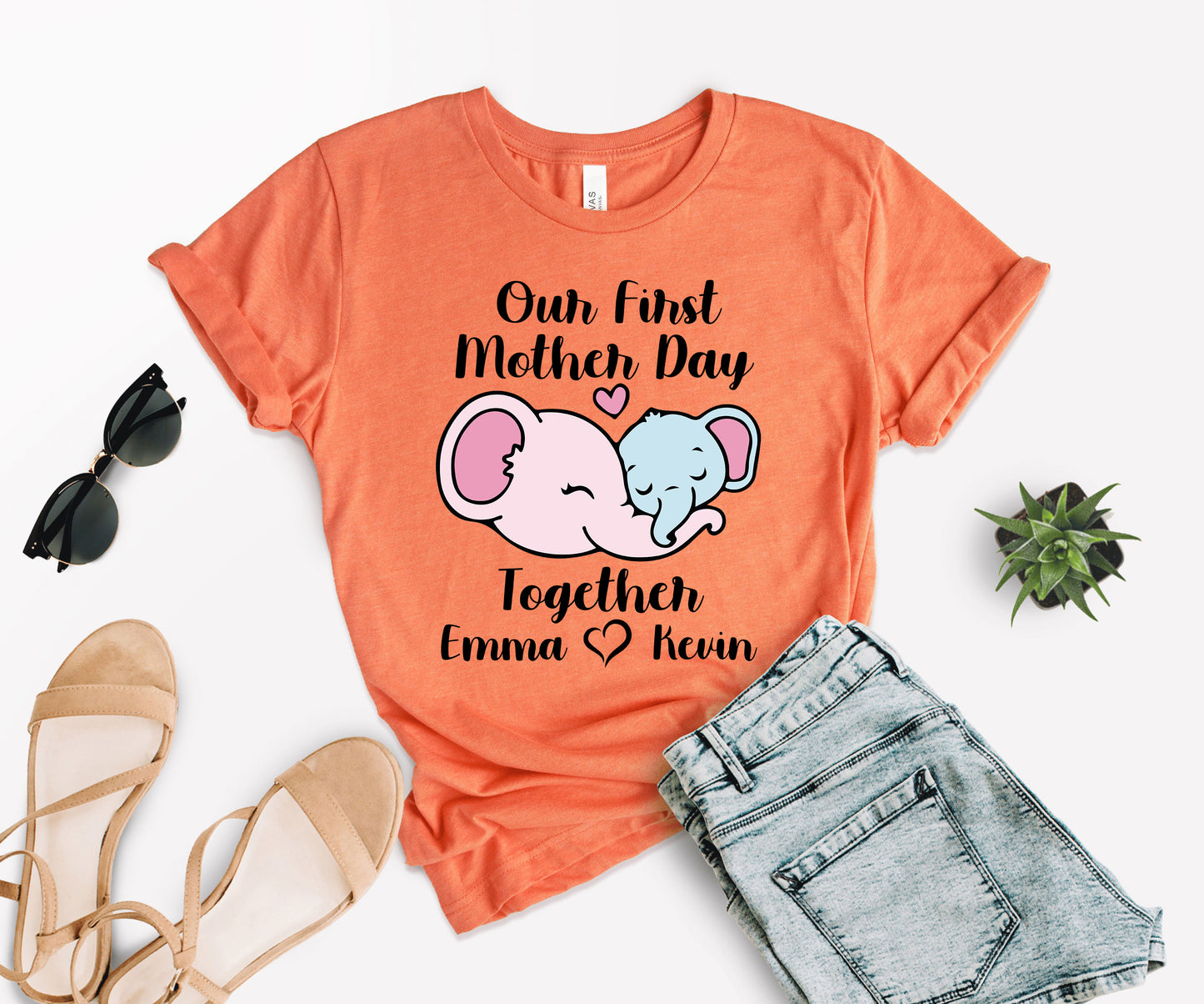 Our First Mother's Day Shirts, Mothers Day Shirt, Elephant Mommy Shirt-newamarketing