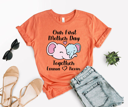 Our First Mother's Day Shirts, Mothers Day Shirt, Elephant Mommy Shirt-newamarketing
