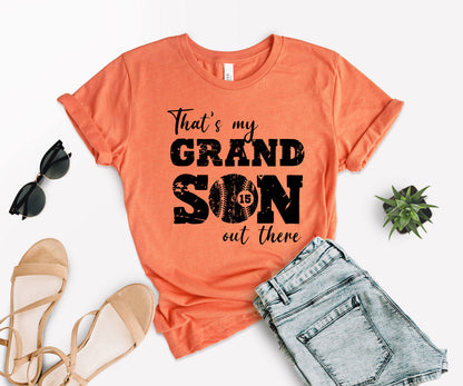 That's My Grandson Shirt, Custom Grandma Baseball Shirt, Grandma Shirt-newamarketing