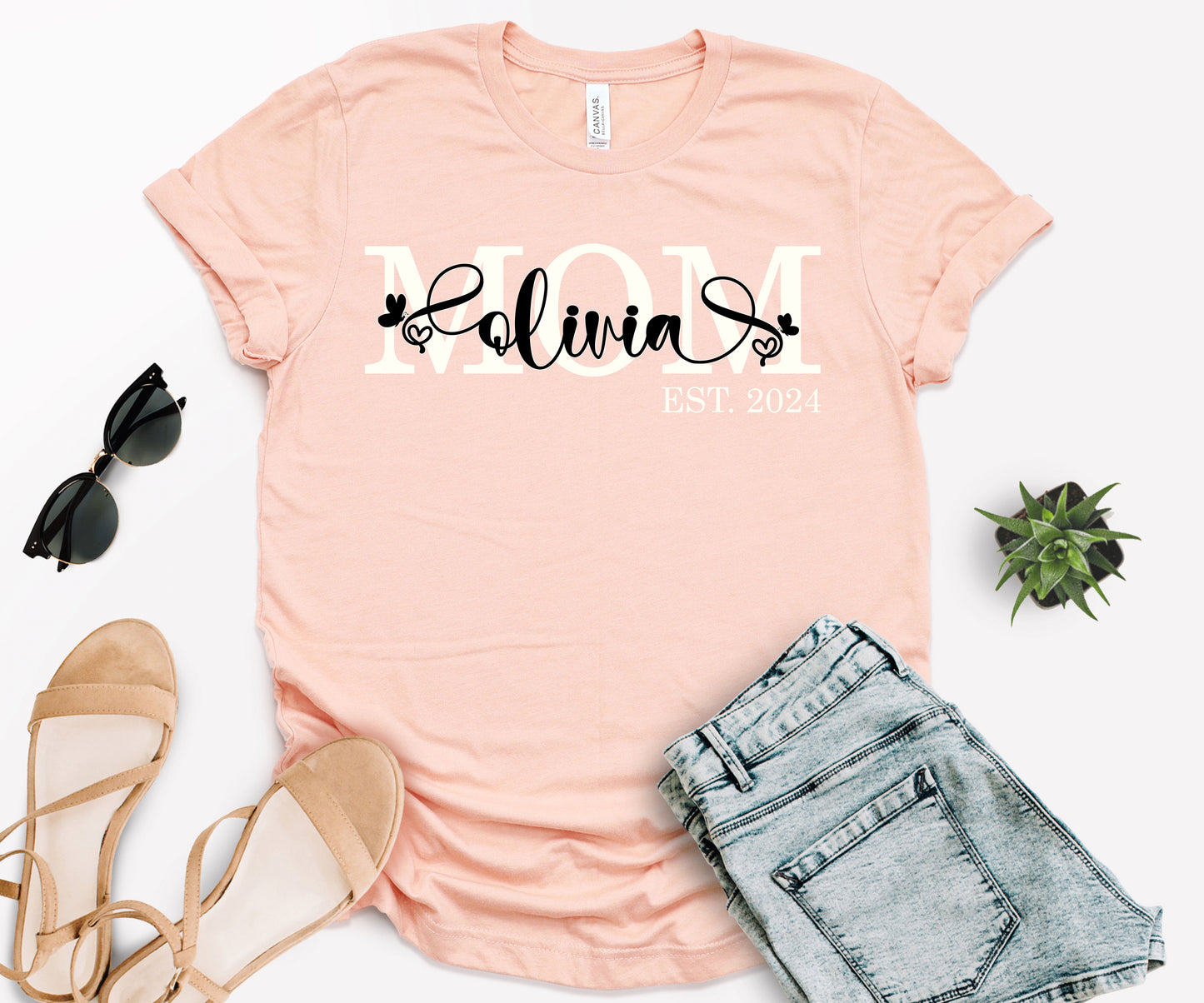 Personalized Mom Est Shirt, Custom Mom Shirts, Mother's Day Shirt-newamarketing