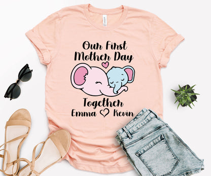 Our First Mother's Day Shirts, Mothers Day Shirt, Elephant Mommy Shirt-newamarketing