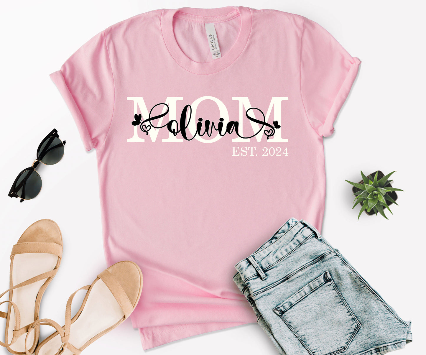 Personalized Mom Est Shirt, Custom Mom Shirts, Mother's Day Shirt-newamarketing