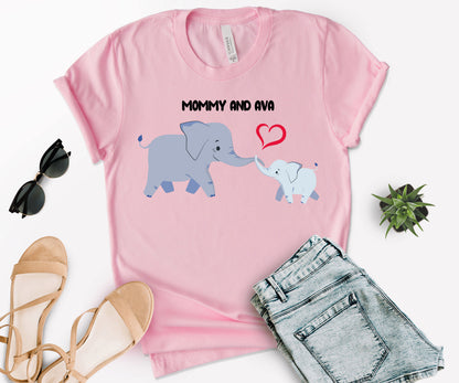 Mother's Day Matching Shirt, Elephant Matching Mommy Shirt, Mother's Day Shirt-newamarketing