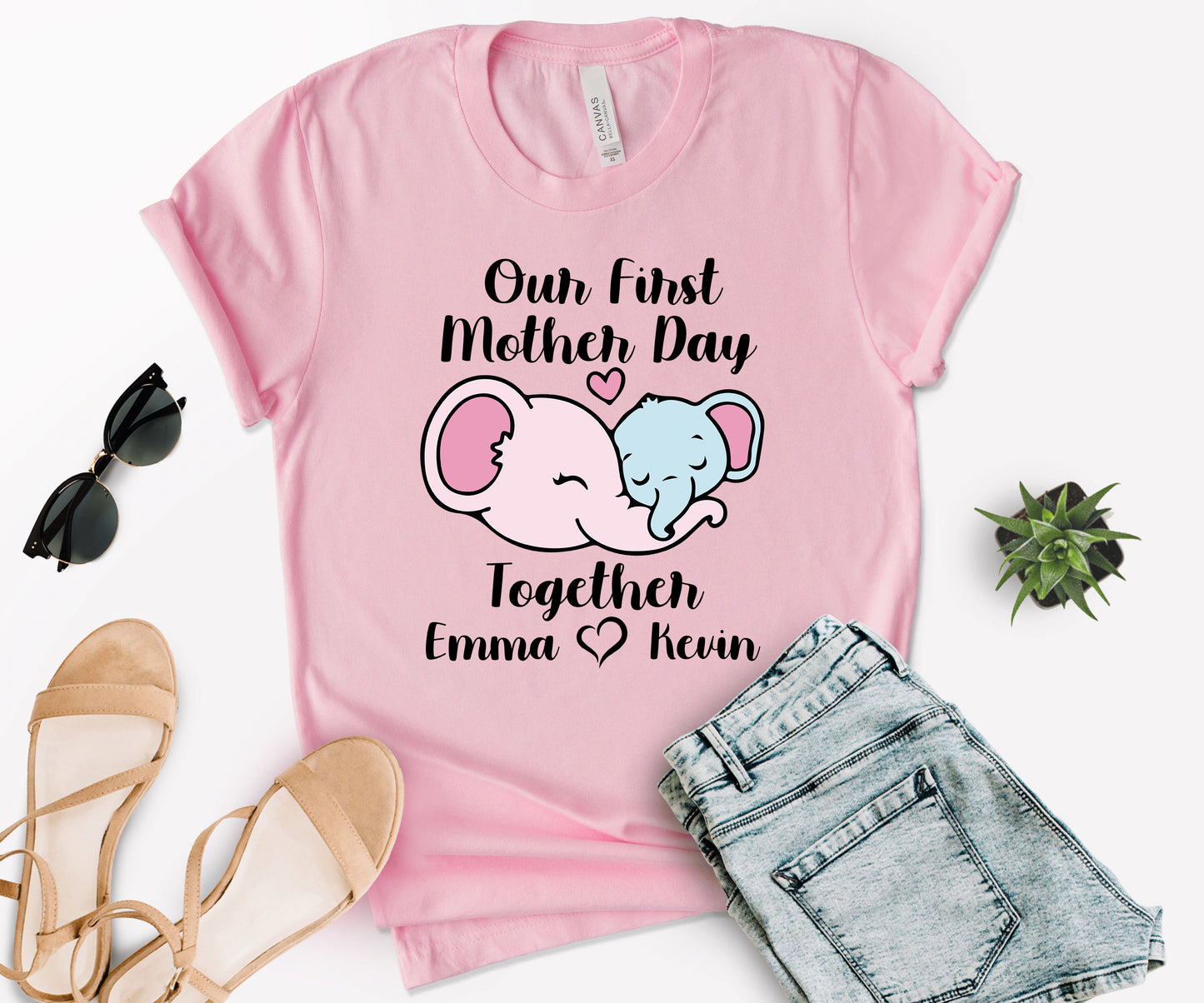 Our First Mother's Day Shirts, Mothers Day Shirt, Elephant Mommy Shirt-newamarketing