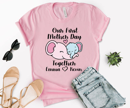 Our First Mother's Day Shirts, Mothers Day Shirt, Elephant Mommy Shirt-newamarketing
