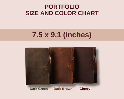 Leather Portfolio, Leather Portfolio Folder Personalized, Leather Organizer Planner