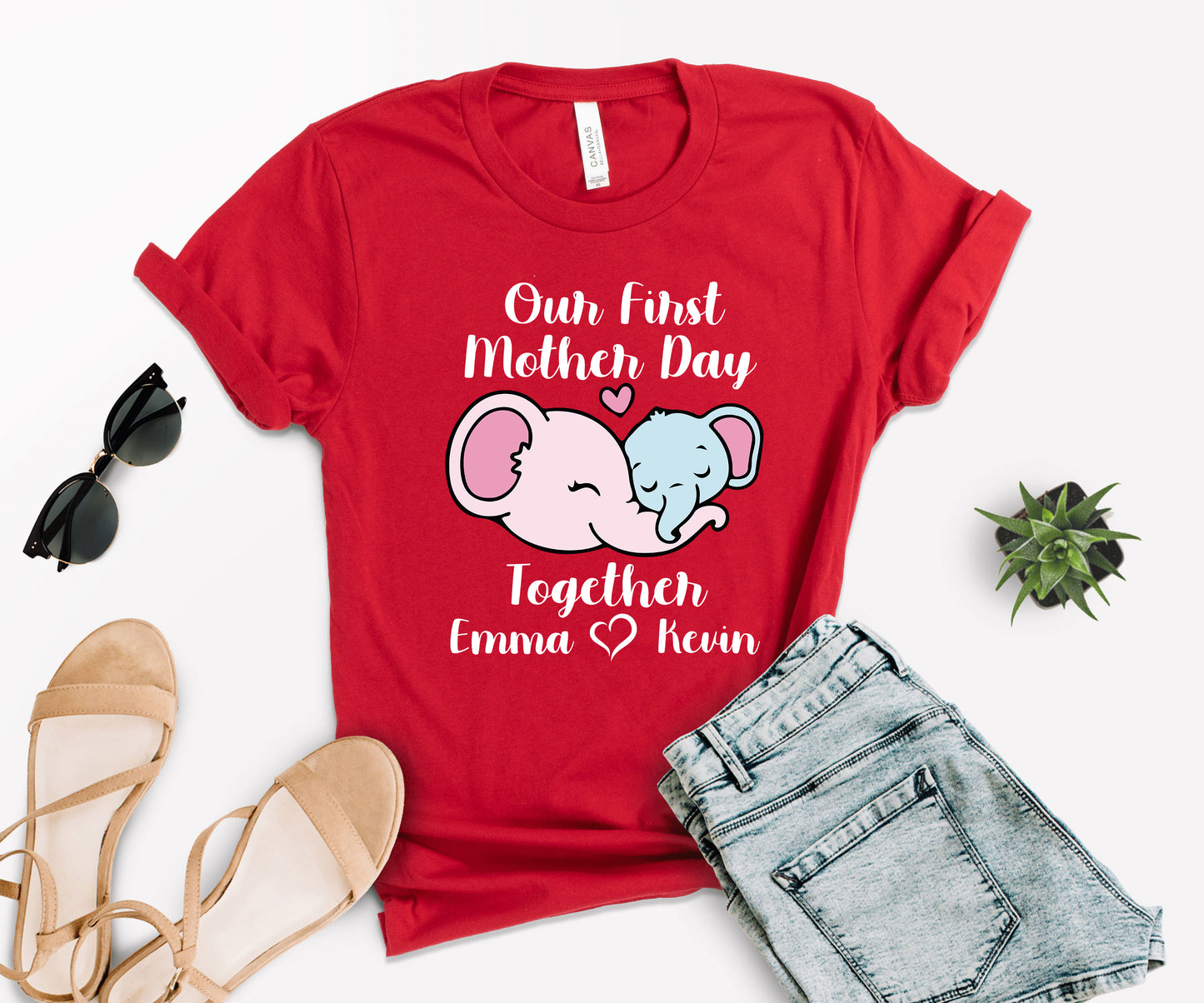 Our First Mother's Day Shirts, Mothers Day Shirt, Elephant Mommy Shirt-newamarketing