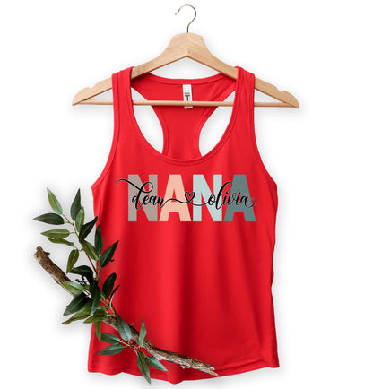 Custom Nana Shirt, Nana Shirt, Nana with Children Names Shirt-newamarketing