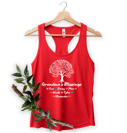 Custom Grandma Shirt with Grandkids Names, Grandma Tree Shirt, Grandma Shirt-newamarketing