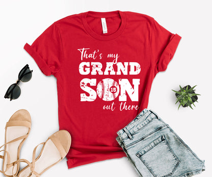 That's My Grandson Shirt, Custom Grandma Baseball Shirt, Grandma Shirt-newamarketing