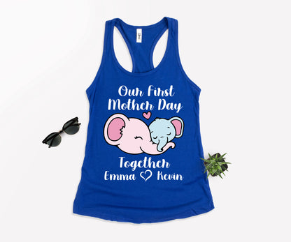 Our First Mother's Day Shirts, Mothers Day Shirt, Elephant Mommy Shirt-newamarketing