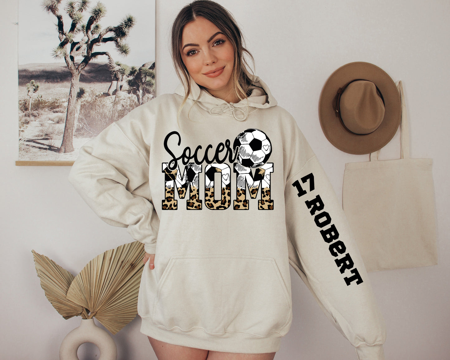 Soccer Mom Sweatshirt, Custom Soccer Mom Hoodie, Your Name Soccer Sweatshirt-newamarketing