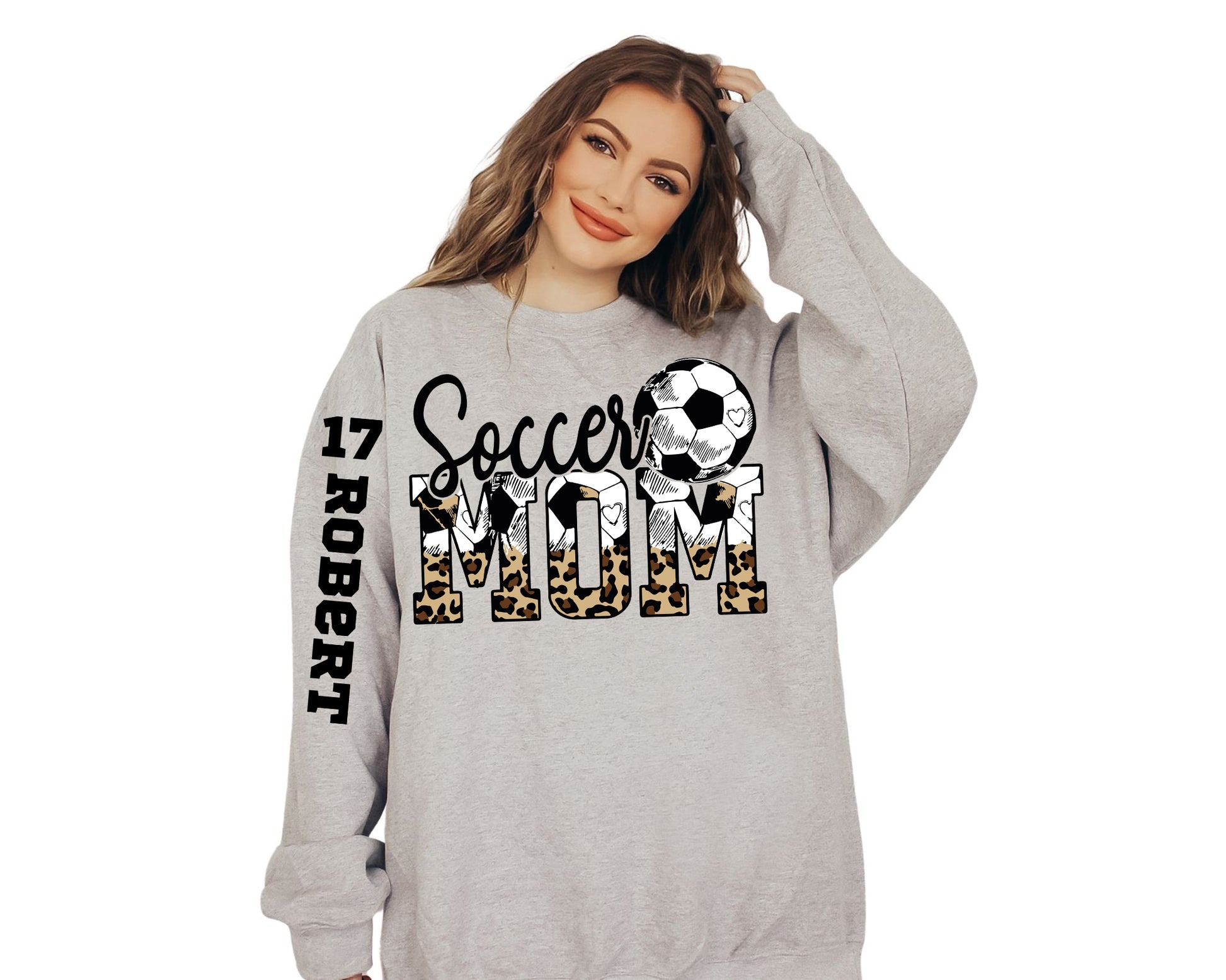Soccer Mom Sweatshirt, Custom Soccer Mom Hoodie, Your Name Soccer Sweatshirt-newamarketing