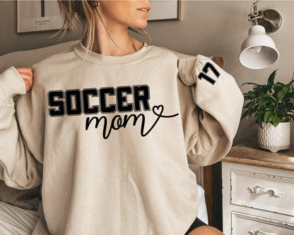 Custom Soccer Mom Sweatshirt, Number Soccer Hoodie, Soccer Mom Sweatshirt-newamarketing