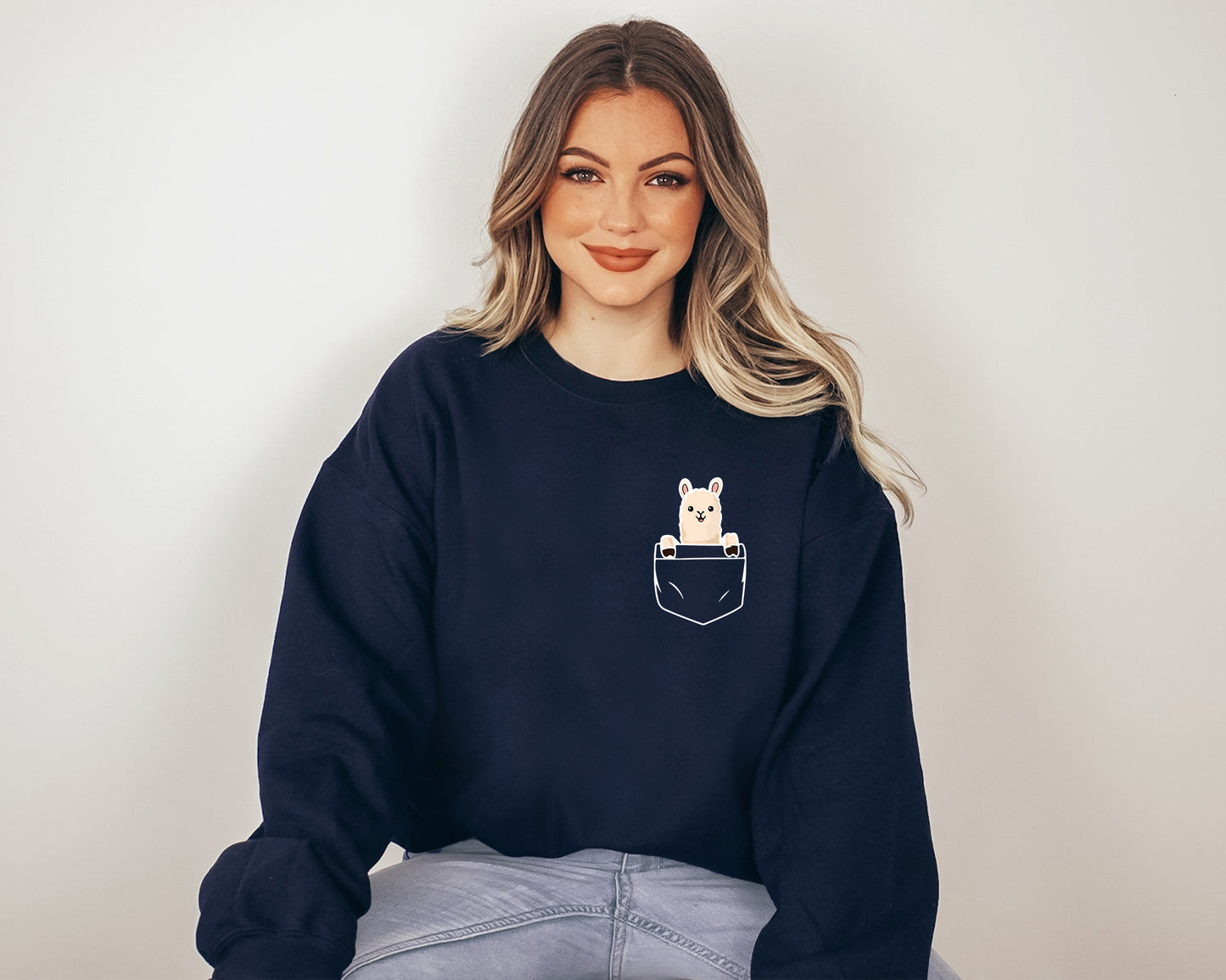 Pocket Llama Sweatshirt, Llama Sweater, Llama Hoodies-newamarketing