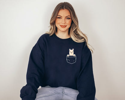 Pocket Llama Sweatshirt, Llama Sweater, Llama Hoodies-newamarketing