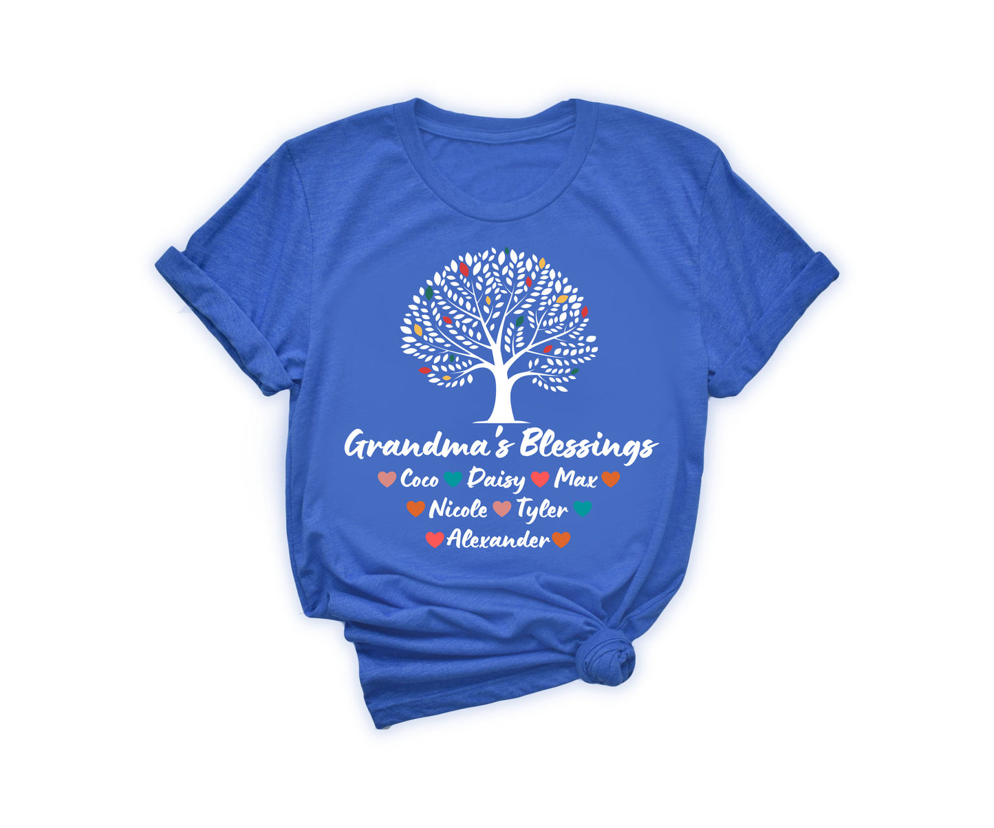 Custom Grandma Shirt with Grandkids Names, Grandma Tree Shirt, Grandma Shirt-newamarketing