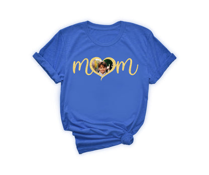 Custom Photo Mom Shirt, Mother Day Photo Shirt, Custom Mama Shirts-newamarketing