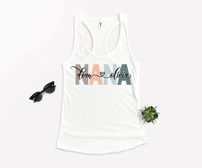 Custom Nana Shirt, Nana Shirt, Nana with Children Names Shirt-newamarketing