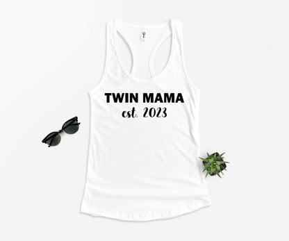 Twin Mama Est Shirt, Custom Mom Shirt, Mother's Day Shirt-newamarketing