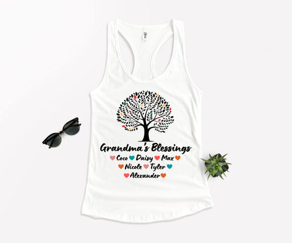 Custom Grandma Shirt with Grandkids Names, Grandma Tree Shirt, Grandma Shirt-newamarketing