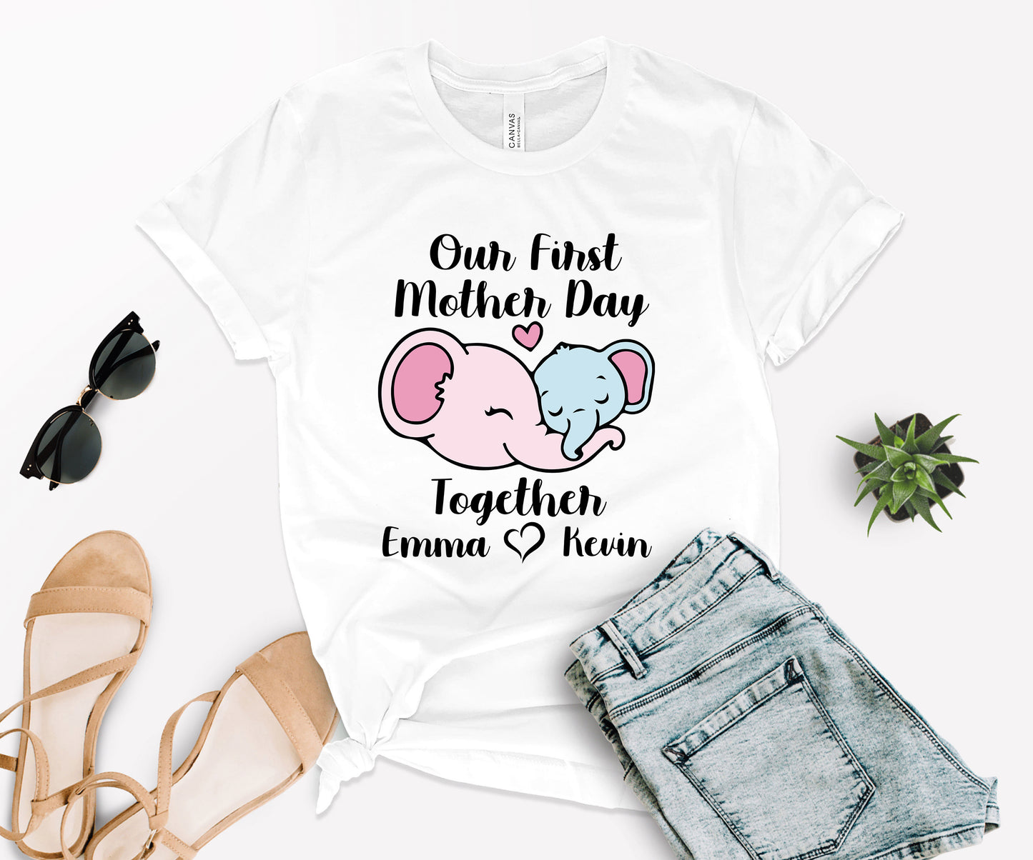 Our First Mother's Day Shirts, Mothers Day Shirt, Elephant Mommy Shirt-newamarketing