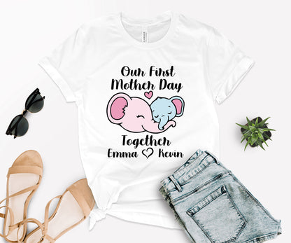 Our First Mother's Day Shirts, Mothers Day Shirt, Elephant Mommy Shirt-newamarketing