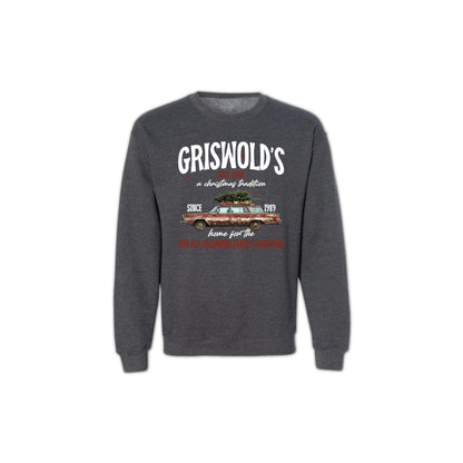 Vintage Christmas Tree Farm Sweatshirt - Fun Old Fashioned Family Holiday Crewneck for Men & Women