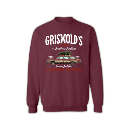 Vintage Christmas Tree Farm Sweatshirt - Fun Old Fashioned Family Holiday Crewneck for Men & Women