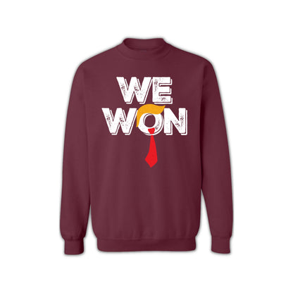 "We Won" Graphic Sweatshirt for Women & Men – Unisex Political Election 2024 Crewneck