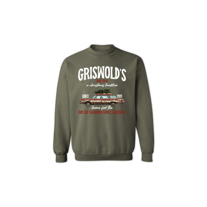 Vintage Christmas Tree Farm Sweatshirt - Fun Old Fashioned Family Holiday Crewneck for Men & Women