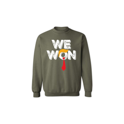 "We Won" Graphic Sweatshirt for Women & Men – Unisex Political Election 2024 Crewneck