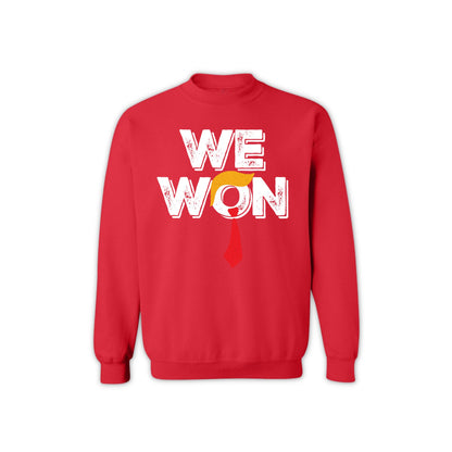 "We Won" Graphic Sweatshirt for Women & Men – Unisex Political Election 2024 Crewneck