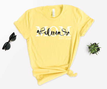 Personalized Mom Est Shirt, Custom Mom Shirts, Mother's Day Shirt-newamarketing