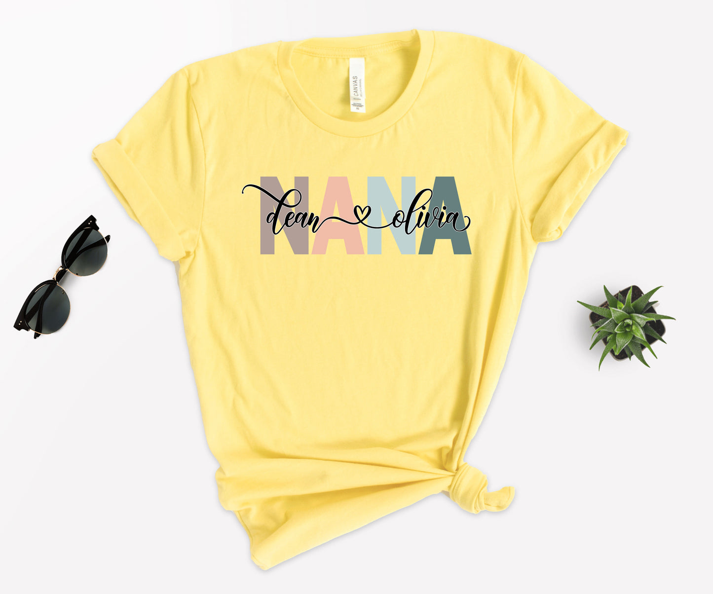 Custom Nana Shirt, Nana Shirt, Nana with Children Names Shirt-newamarketing