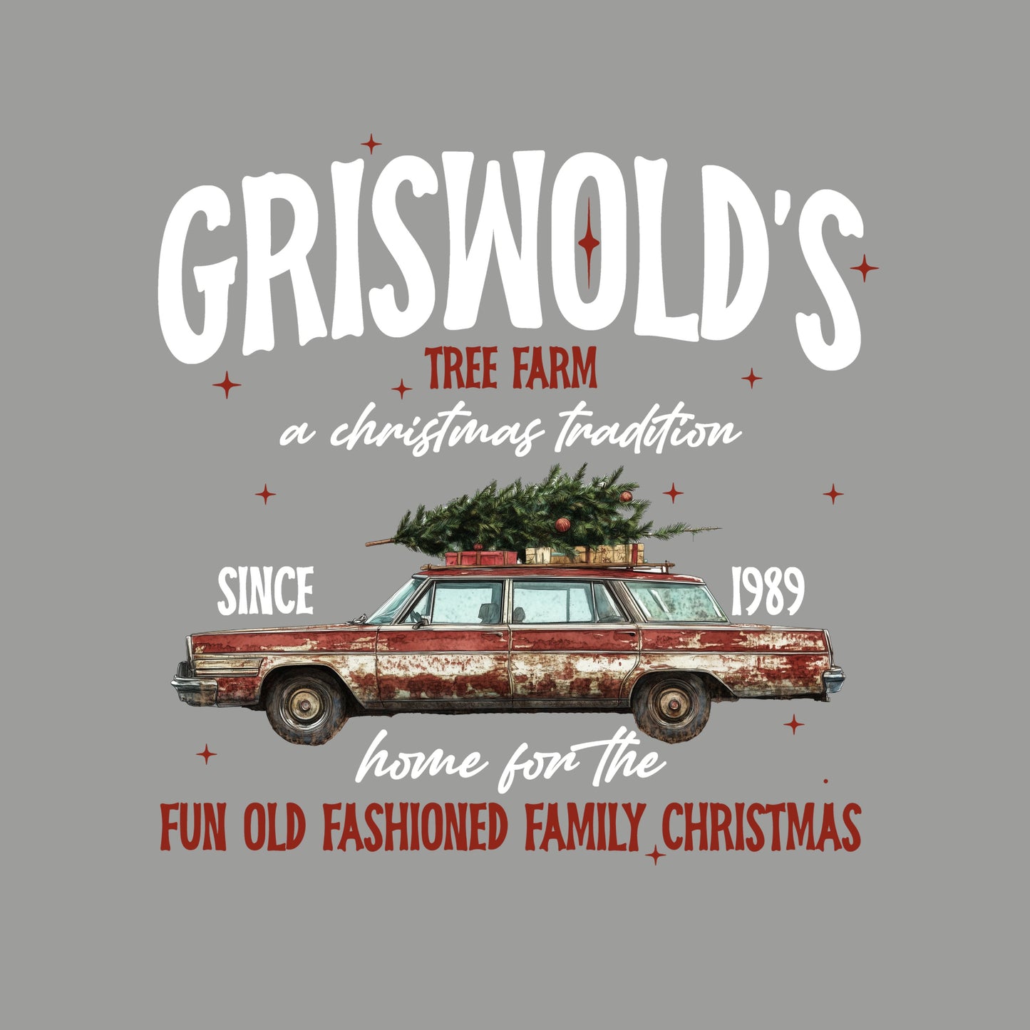 Vintage Christmas Tree Farm Sweatshirt - Fun Old Fashioned Family Holiday Crewneck for Men & Women