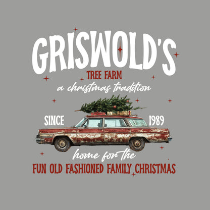 Vintage Christmas Tree Farm Sweatshirt - Fun Old Fashioned Family Holiday Crewneck for Men & Women