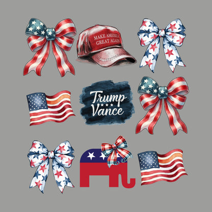 Unisex Trump Vance American Flag Hoodie - Patriotic Political Apparel for Men & Women | USA-Made