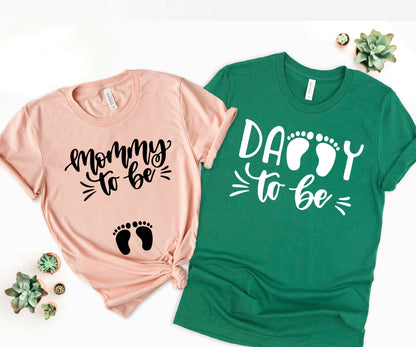Mommy to Be and Daddy to Be Shirts, Mommy and Daddy Matching Shirts, New Parents Shirts-newamarketing