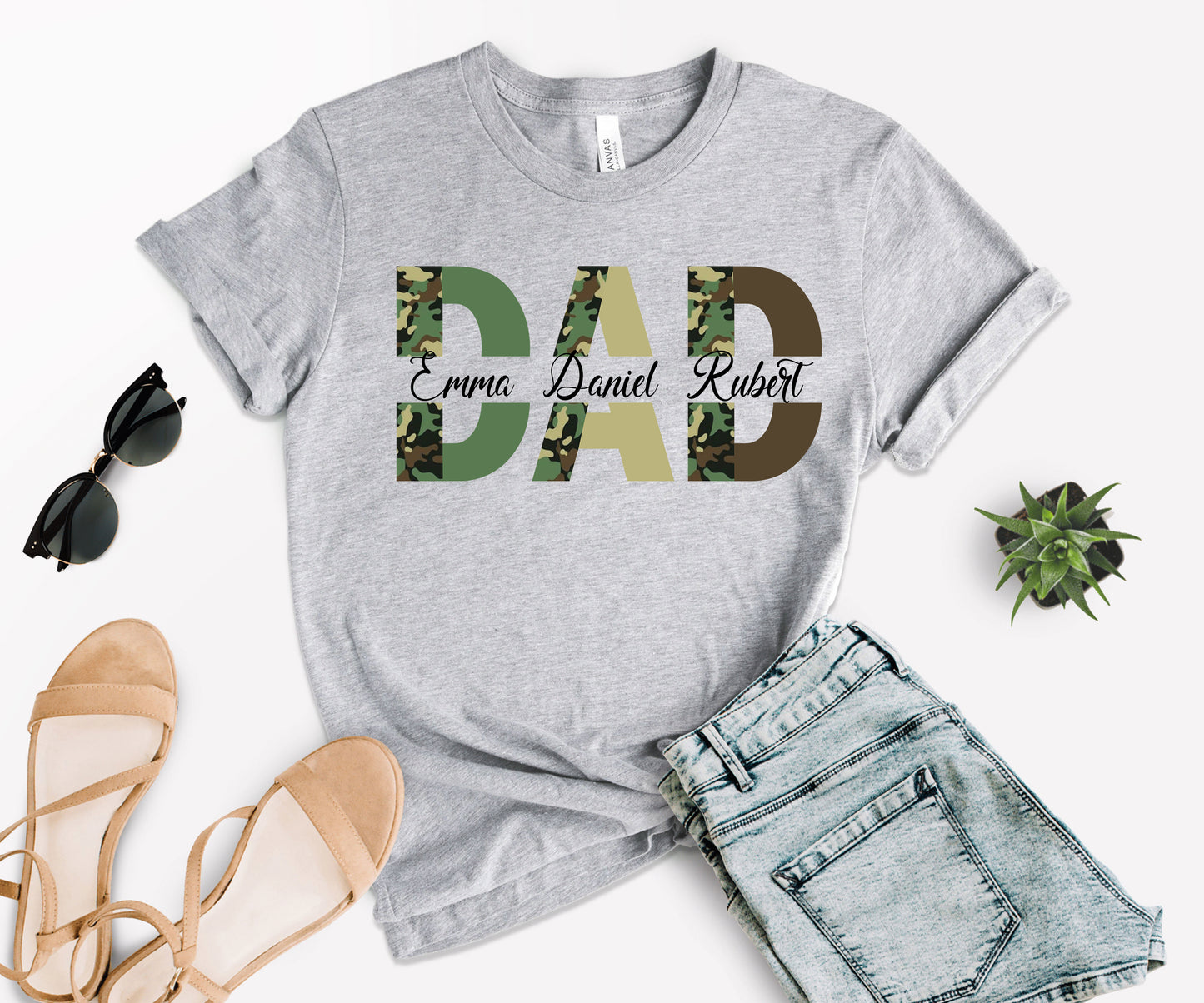 Custom Dad Shirt, Custom Kid's Names Papa Shirt, Father's Day Shirt-newamarketing