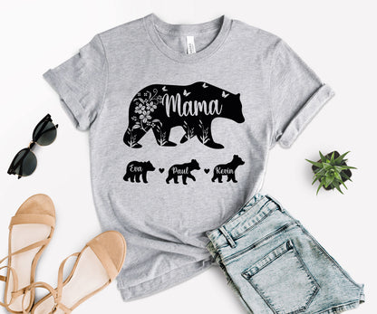 Mama Bear Shirt with Kids Names, Mama Bear Shirt, Custom Mama Bear Shirt-newamarketing