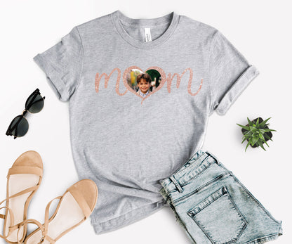 Custom Photo Mom Shirt, Mother Day Photo Shirt, Custom Mama Shirts-newamarketing