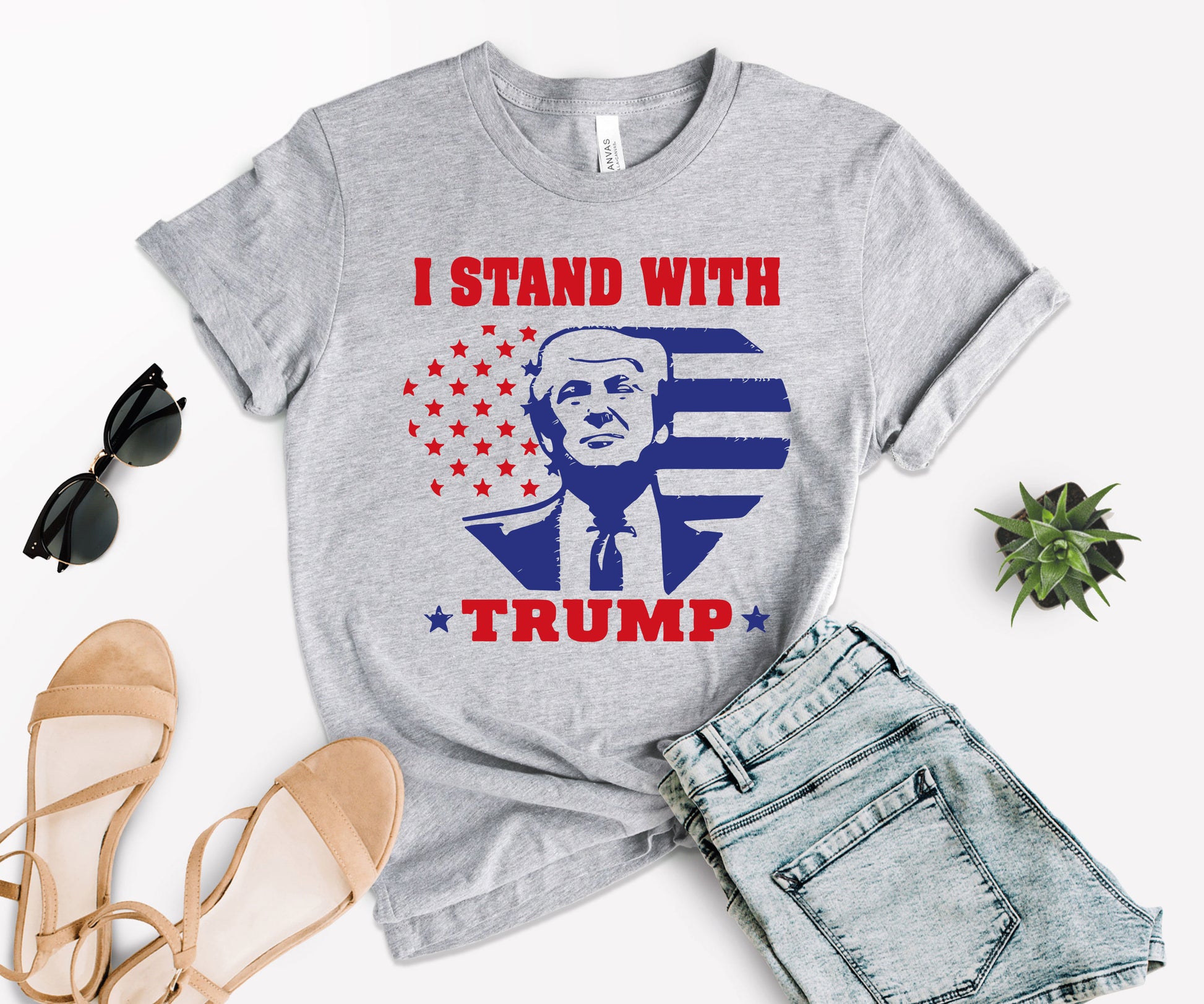 I Stand with Trump Shirt, Political Shirt, Trump Shirt-newamarketing
