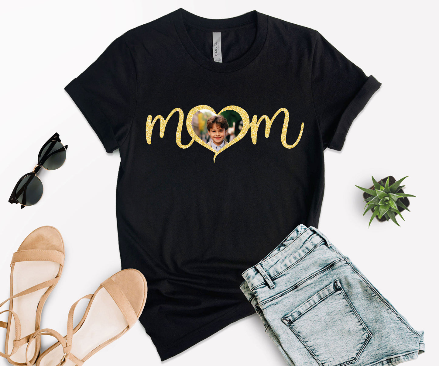 Custom Photo Mom Shirt, Mother Day Photo Shirt, Custom Mama Shirts-newamarketing