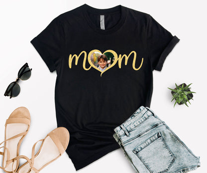 Custom Photo Mom Shirt, Mother Day Photo Shirt, Custom Mama Shirts-newamarketing