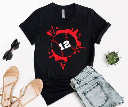 Personalized Baseball Mom Shirt, Baseball Numbers Shirt, Baseball Mom Shirt-newamarketing