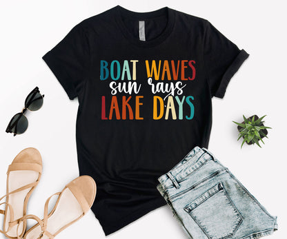 Boat Waves Sun Rays Lake Days Shirt, Lake Shirt, Boat Waves Shirt-newamarketing