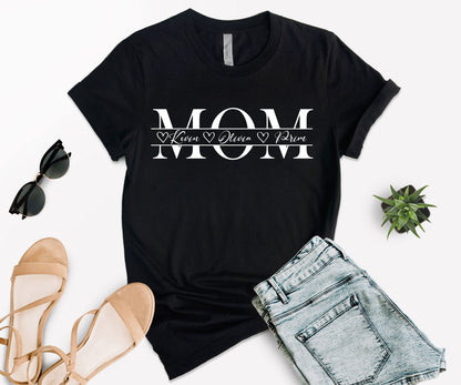 Mama Shirt with Kids Names, Personalized Mom Shirt, Names Mom Shirt-newamarketing