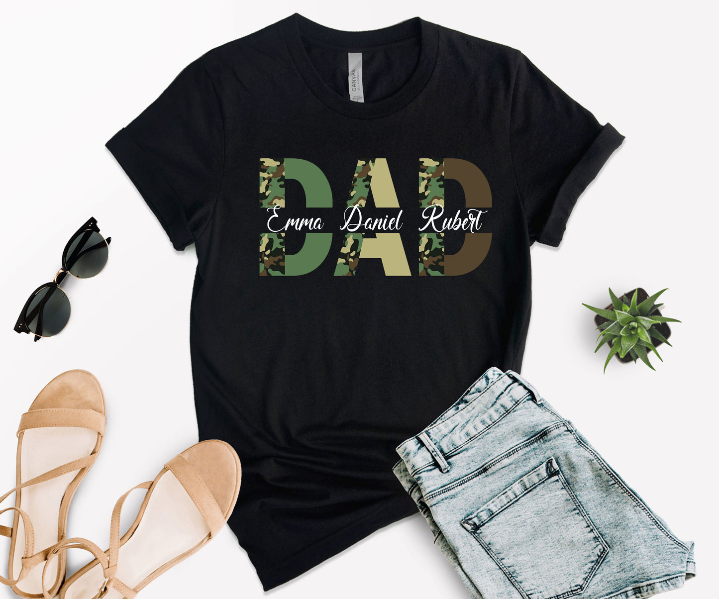 Custom Dad Shirt, Custom Kid's Names Papa Shirt, Father's Day Shirt-newamarketing