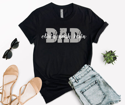 Custom Dad Shirt, Dad Shirt with Kids Names, Custom Father's Day Shirt-newamarketing